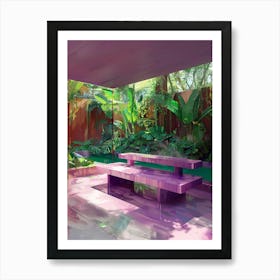 Room With A Bench Art Print