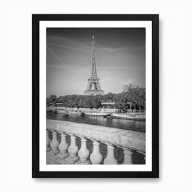 Paris Eiffel Tower & River Seine Art Print