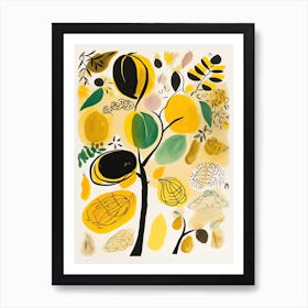 Kiwi Fruit Drawing 1 Art Print