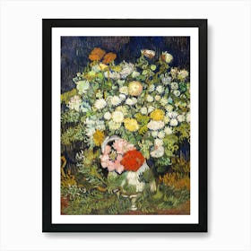 Daisies In A Vase 6 Art Print