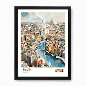 Dublin, Ireland, Geometric Illustration 4 Poster Art Print