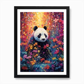 Panda Art In Neo Impressionism Style 4 Art Print