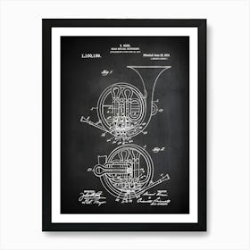 French Horn Gift, French Horn Wall Decor, French Horn Art, French Horn Print, French Horn Patent, French Horn Poster, French Horn, Mf1991 Art Print