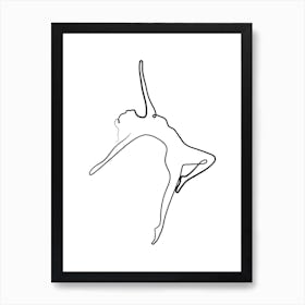 Tanzende Silhouette Poster minimalistisch fürs Wohnzimmer