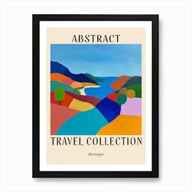 Abstract Travel Collection Poster Montenegro 2 Art Print