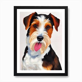 Wire Fox Terrier 3 Watercolour Dog Art Print