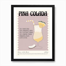 Cocktail Pina Colada Art Print