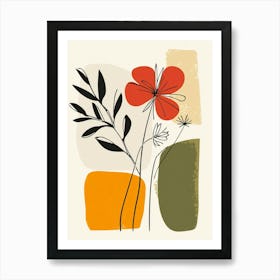 Flowers And Leaves 45 Art Print