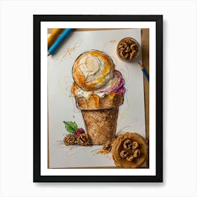 Ice Cream Cone 57 Art Print