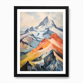 Mount Olympus Greece 8 Mountain Painting Art Print