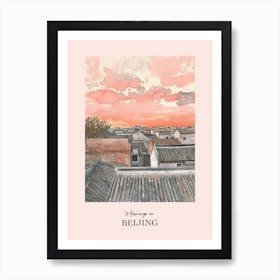 Mornings In Beijing Rooftops Morning Skyline 4 Art Print