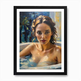 Woman In A Bath Art Print