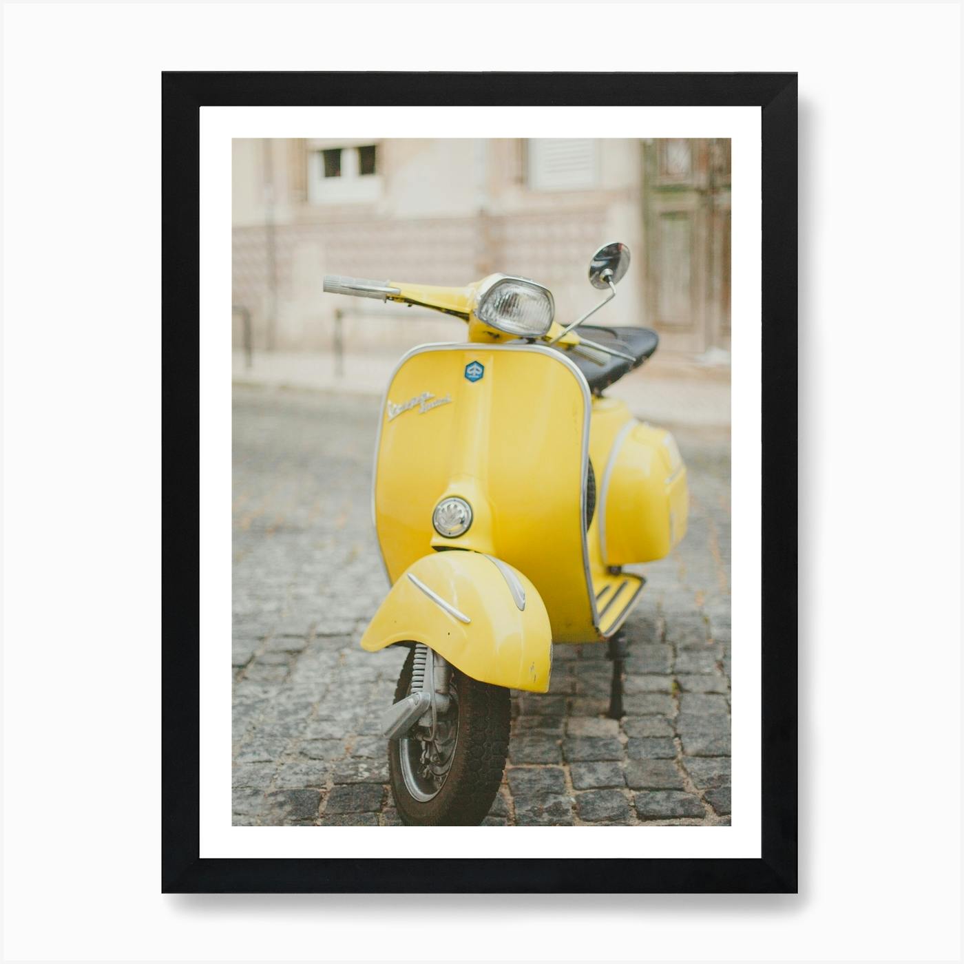 yellow vespa