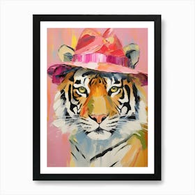 Tiger In A Hat Art Print