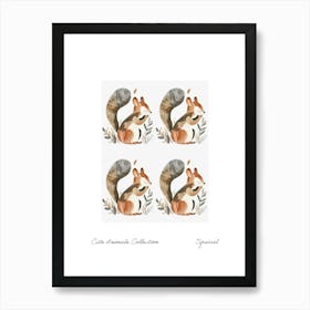 Cute Animals Collection Squirrel 4 Art Print