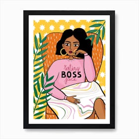 Femme Boss affiche moderne pour bureau