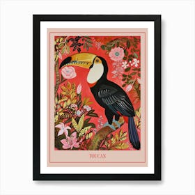 Floral Animal Painting Toucan 4 Poster Art Print