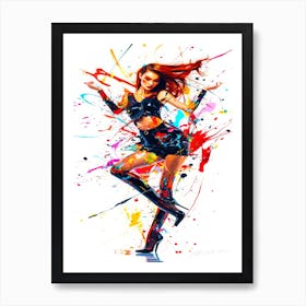 Models Paint - Dancer By Person Art Print