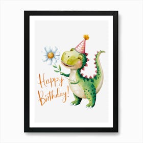 Happy Birthday Dinosaur..30 Art Print