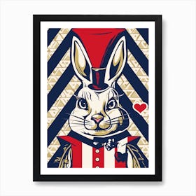 Alice In Wonderland The White Rabbit Retro Art Print