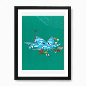 The Leaf Pool Art Print