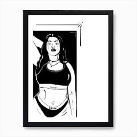 Body Positivity Girl In Calvins Art Print