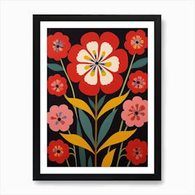 Flower Motif Painting Carnation 1 Art Print