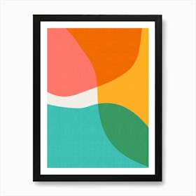 Colorful abstract shapes 19 Art Print