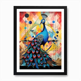 Peacock Abstract Pop Art 2 Art Print