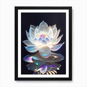 White Lotus Holographic 3 Art Print