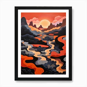 Volcanic Abstract Minimalist 7 Art Print