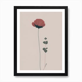 Red Clover Wildflower Simplicity Art Print
