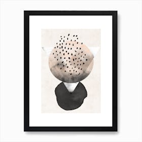 Abstract Nude & Pearl Art Print