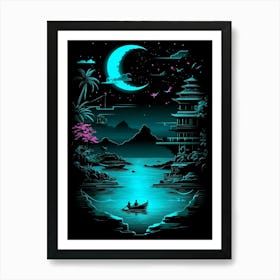 Asian Night Art Print