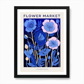 Blue Flower Market Poster Lisianthus 4 Art Print