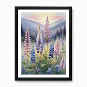 Finlands National Flower Lupine Art Print