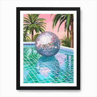 Life of the Party Print Disco Ball Painting Paper Art Print