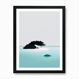 The Mergui Archipelago Thailand Simplistic Tropical Destination Art Print