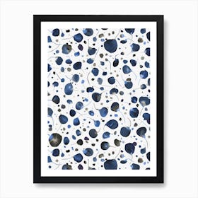 Flying Seeds Blue Art Print