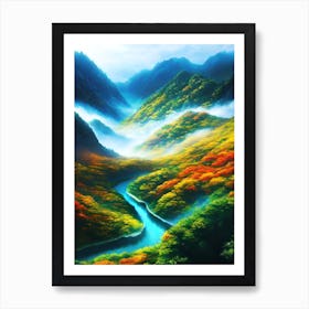 River In The Mountains 4 Art Print