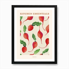 Radish Pattern Illustration Poster  1 Art Print