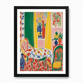 The Dining Room Matisse Style Art Print