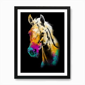 Horse Wild Tribal Illustration Art 07 Art Print