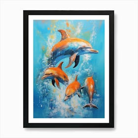 Dolphin Abstract Pop Art 2 Art Print