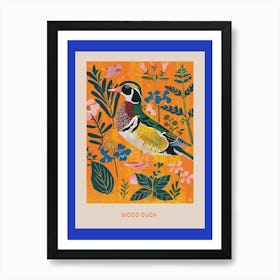 Spring Birds Poster Wood Duck 2 Art Print