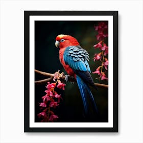 Tropical Elegance: Rosella Bird Wall Poster Art Print