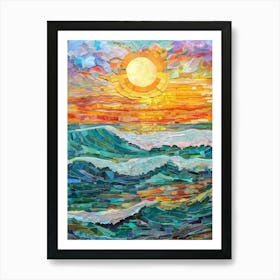 Sunset Over The Ocean 68 Art Print