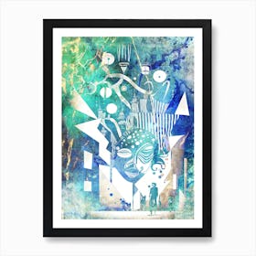 Theater Surreal Art Illustration In A Painting Style 16 Art Print