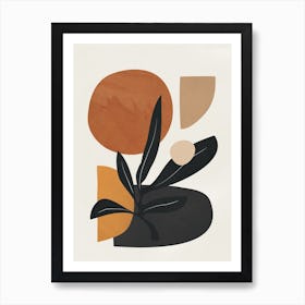 Modern Minimal Abstract Art Shapes 2 Art Print