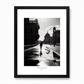 Poster Of Palermo, Italy, Black And White Analogue Photography 2 Art Print